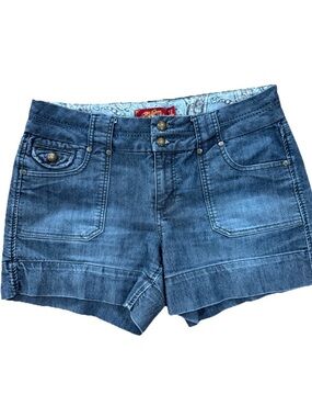 One 5 One Women’s Denim Shorts Size 12 Blue Jean Shorts Mid Rise 4.5” Inseam